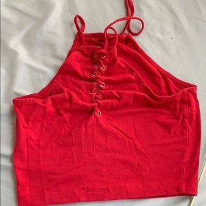 XS RED CROP TOP FROM CHARLOTTE RUSSE